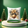 Christmas decorative throw pillows, festive atmosphere home soft furnishings, plush cushions Specification image
